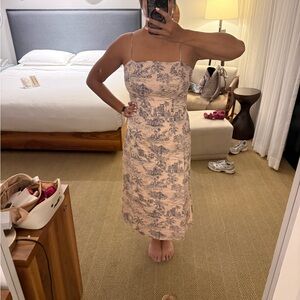 Tori Richard Elegant pink and blue Lucille Women's Dress